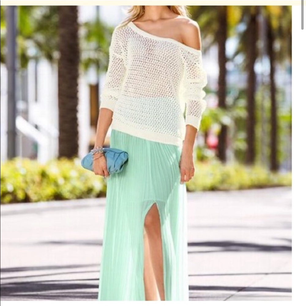 Victoria Secret Mint Pleaded Skirt